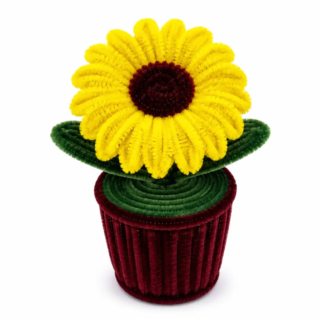 Yellow Daisy Flower pot