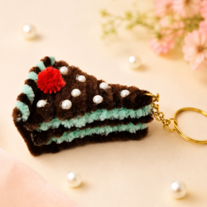 Brown Cake Keychain