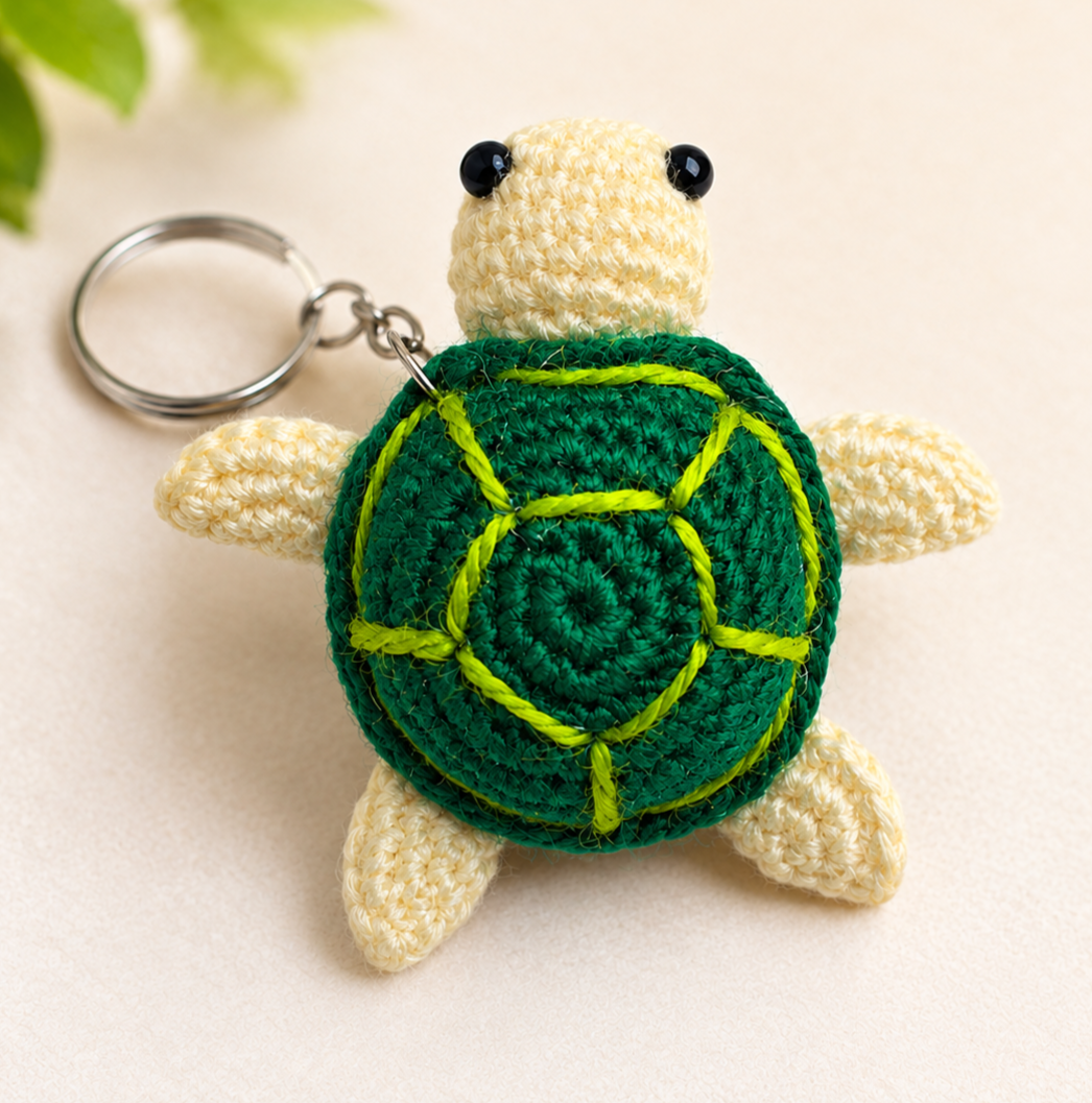 Green Turtle Keychain Turtle Keychain